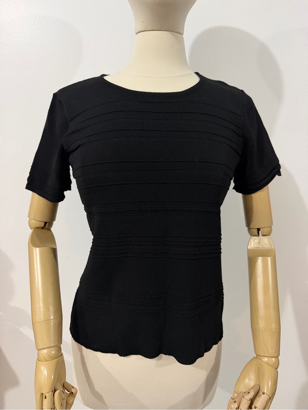 Laura Petit Short Sleeve Textured Knit Top